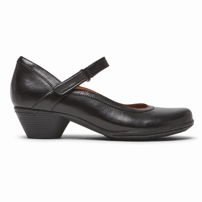 Rockport Cobb Hill Laurel Mary Jane Heels Damen Schwarz BAU-208463